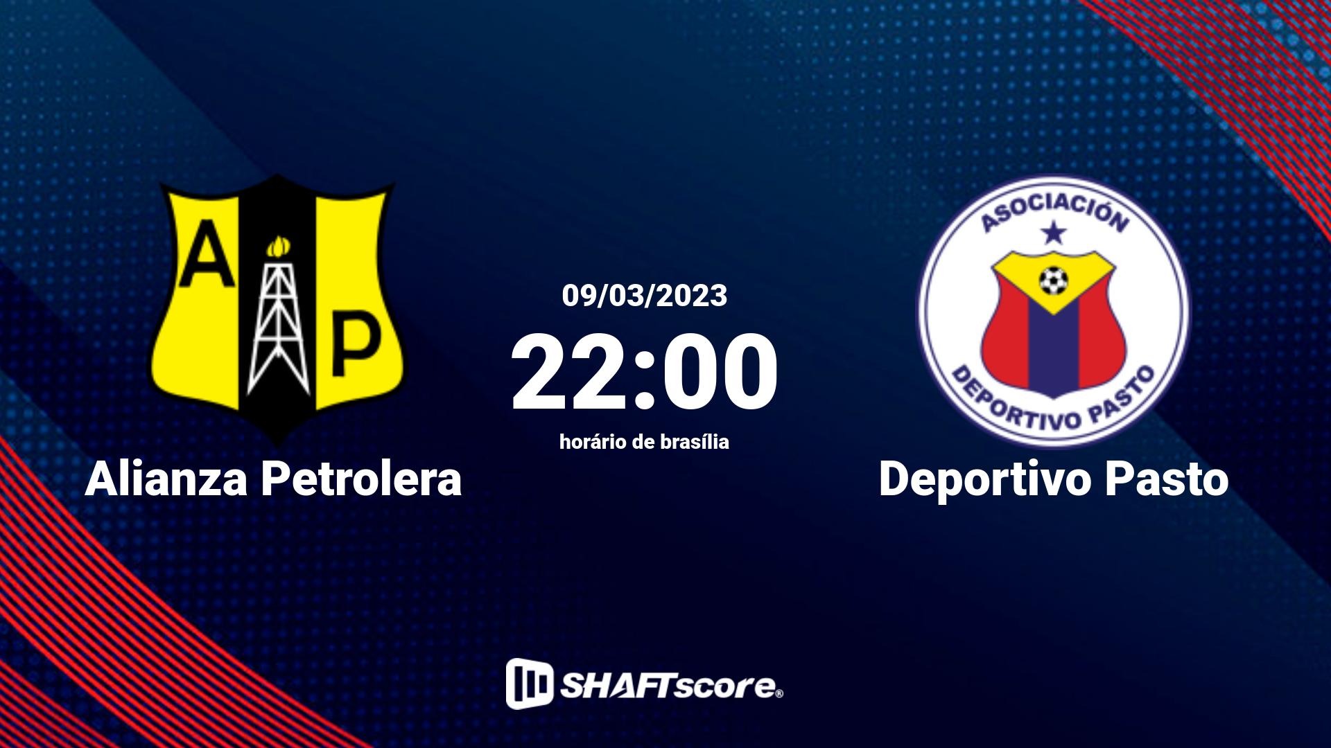 Estatísticas do jogo Alianza Petrolera vs Deportivo Pasto 09.03 22:00