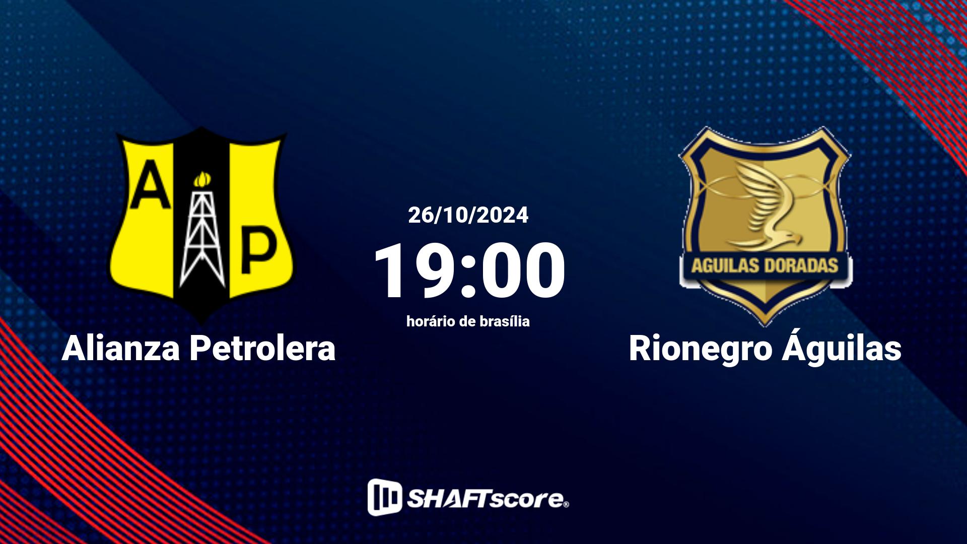 Estatísticas do jogo Alianza Petrolera vs Rionegro Águilas 26.10 19:00