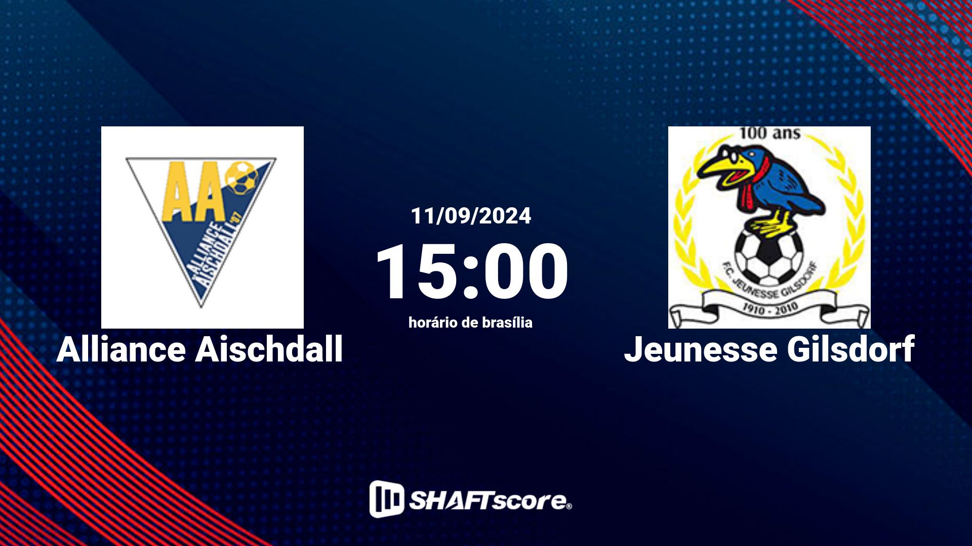 Estatísticas do jogo Alliance Aischdall vs Jeunesse Gilsdorf 11.09 15:00