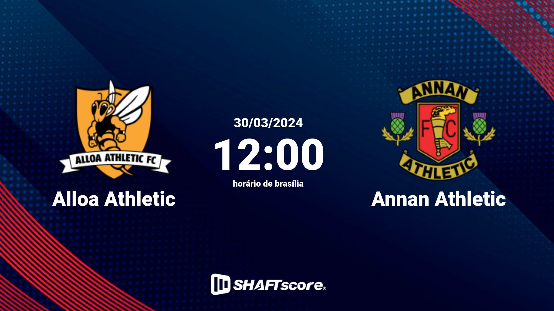 Estatísticas do jogo Alloa Athletic vs Annan Athletic 30.03 12:00