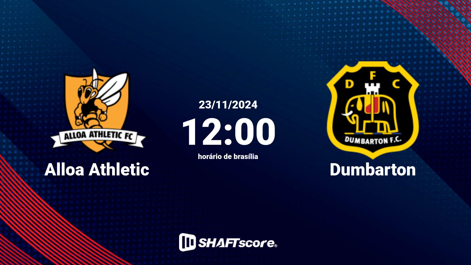 Estatísticas do jogo Alloa Athletic vs Dumbarton 23.11 12:00