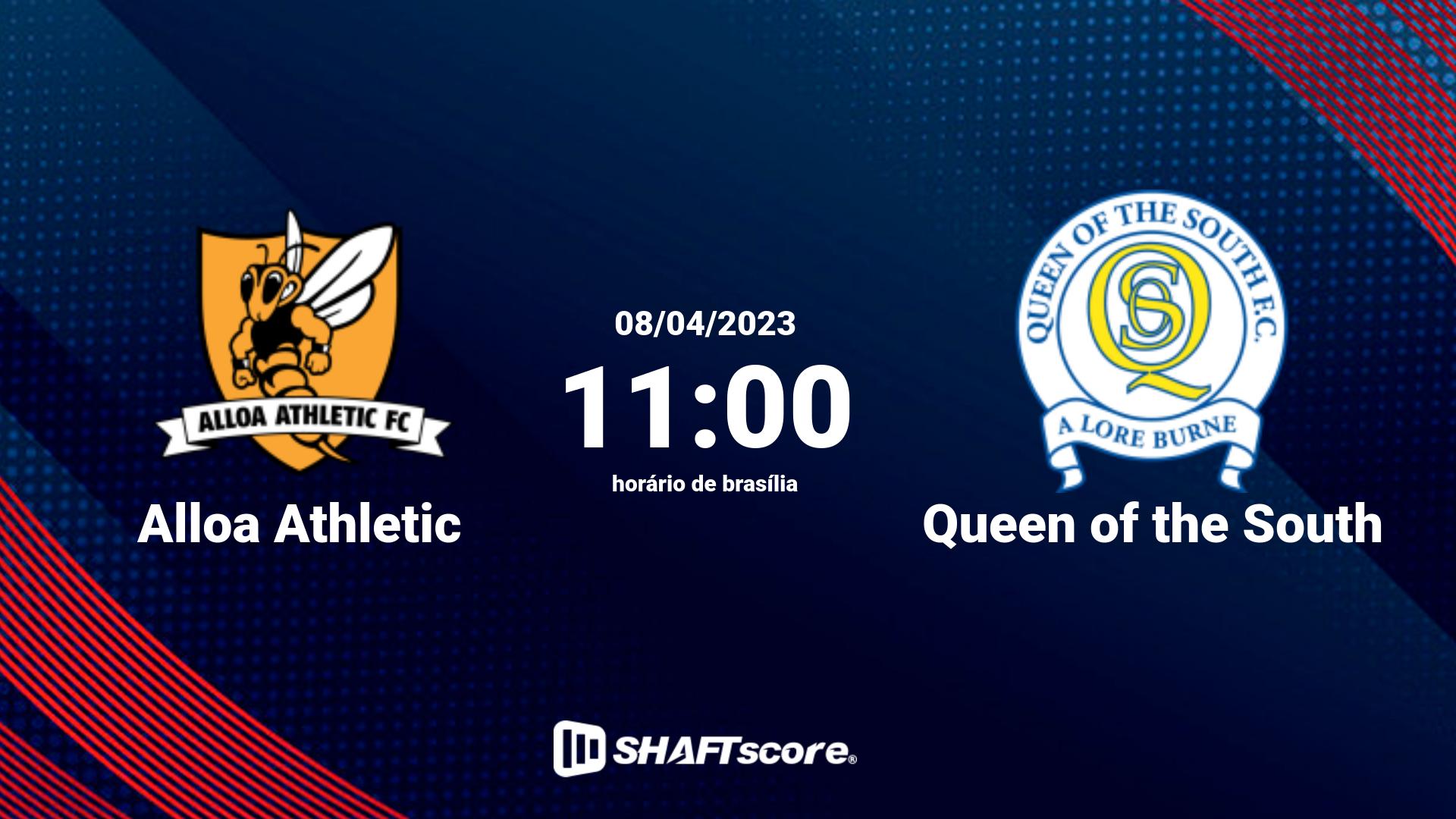 Estatísticas do jogo Alloa Athletic vs Queen of the South 08.04 11:00