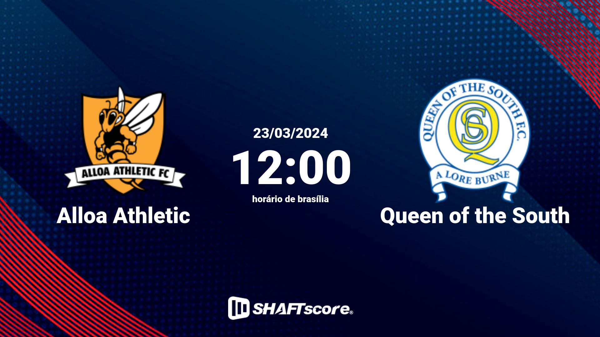 Estatísticas do jogo Alloa Athletic vs Queen of the South 23.03 12:00