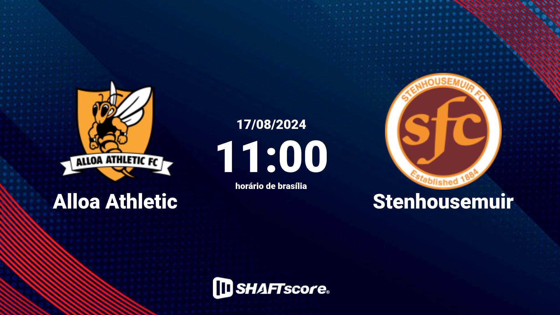 Estatísticas do jogo Alloa Athletic vs Stenhousemuir 17.08 11:00