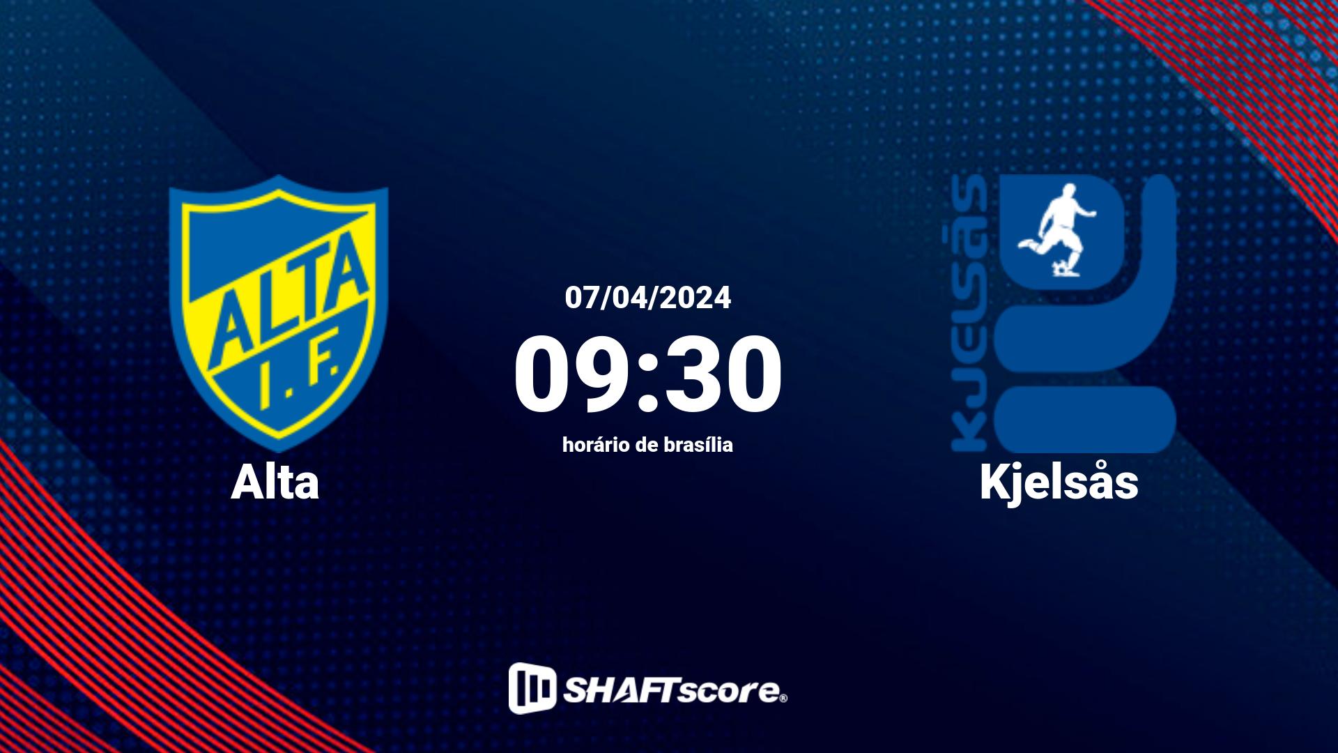 Estatísticas do jogo Alta vs Kjelsås 07.04 09:30