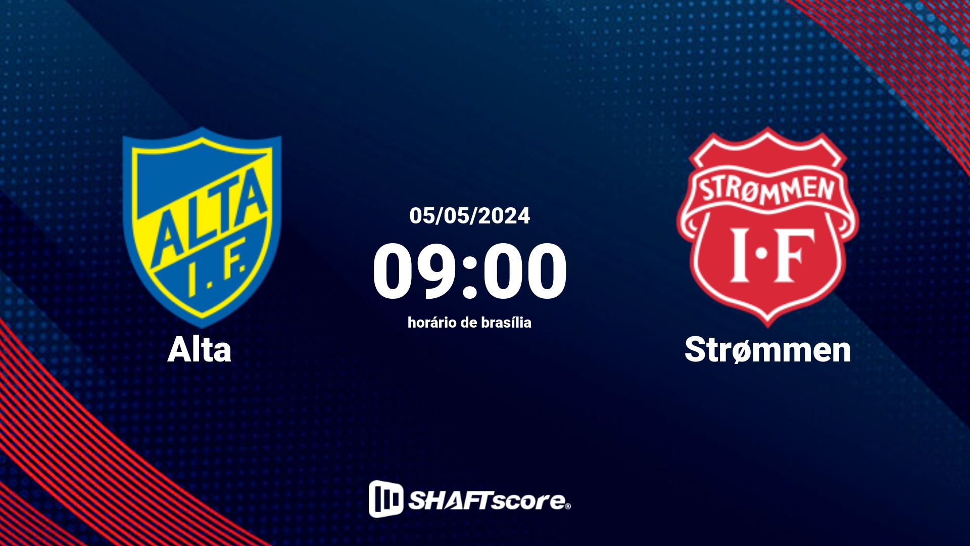 Estatísticas do jogo Alta vs Strømmen 05.05 09:00