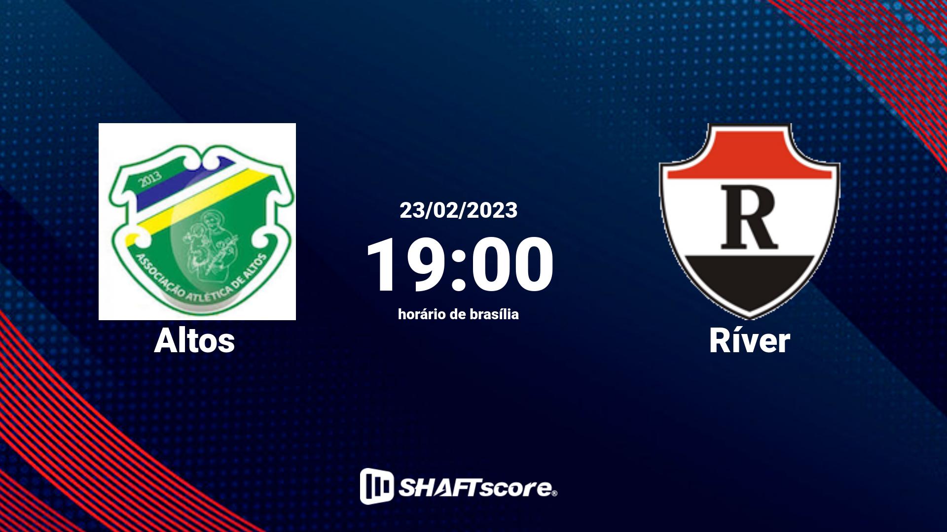 Estatísticas do jogo Altos vs Ríver 23.02 19:00