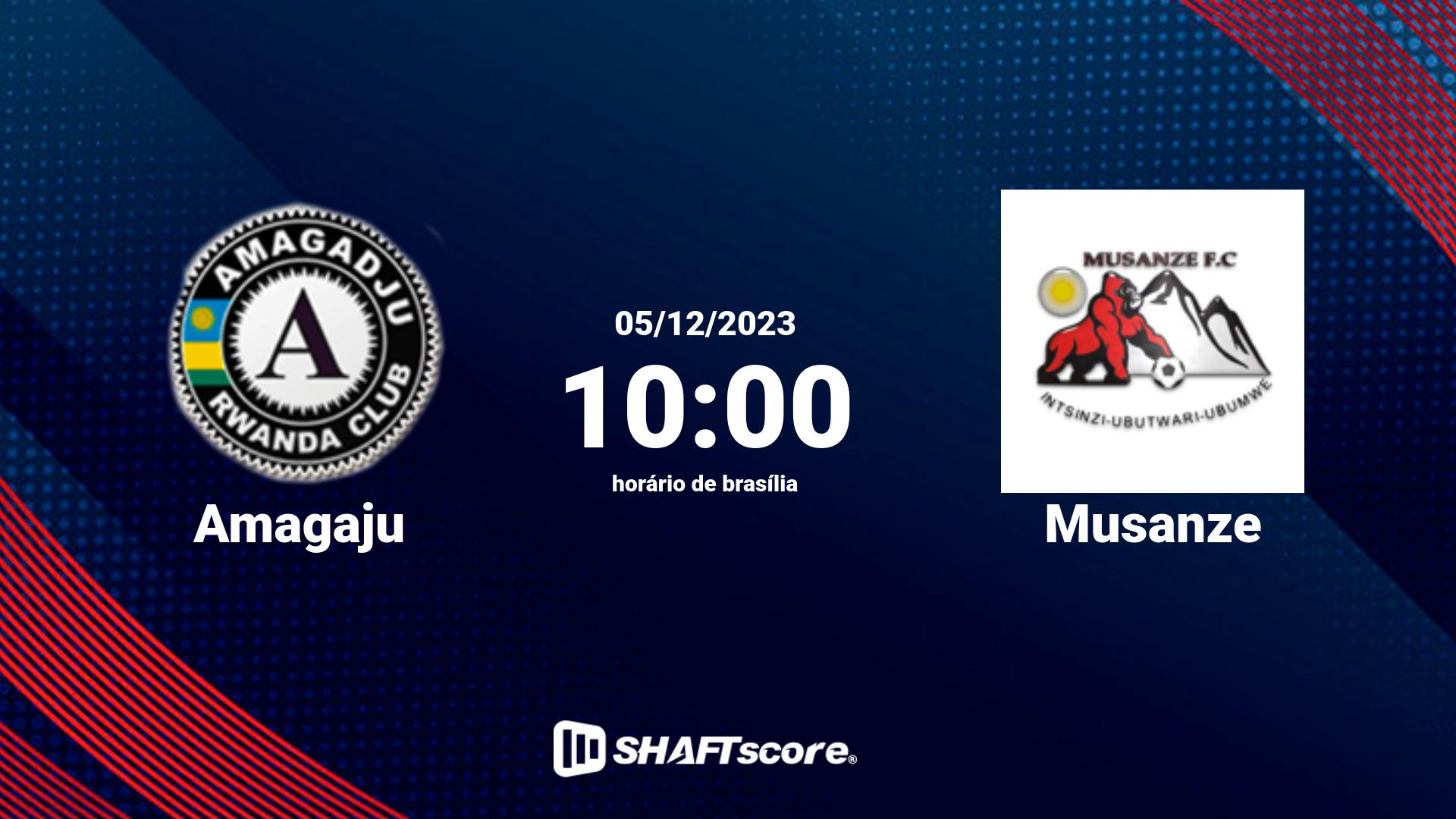 Estatísticas do jogo Amagaju vs Musanze 05.12 10:00
