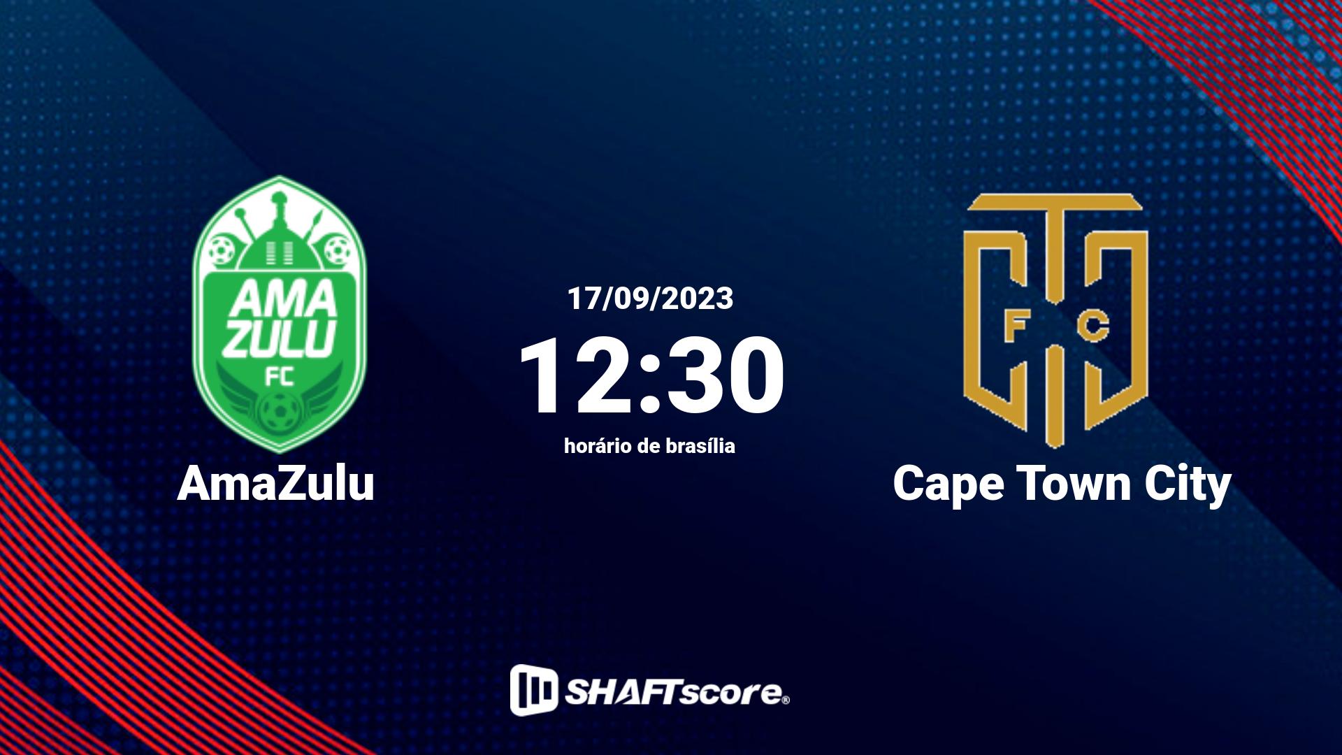 Estatísticas do jogo AmaZulu vs Cape Town City 17.09 12:30