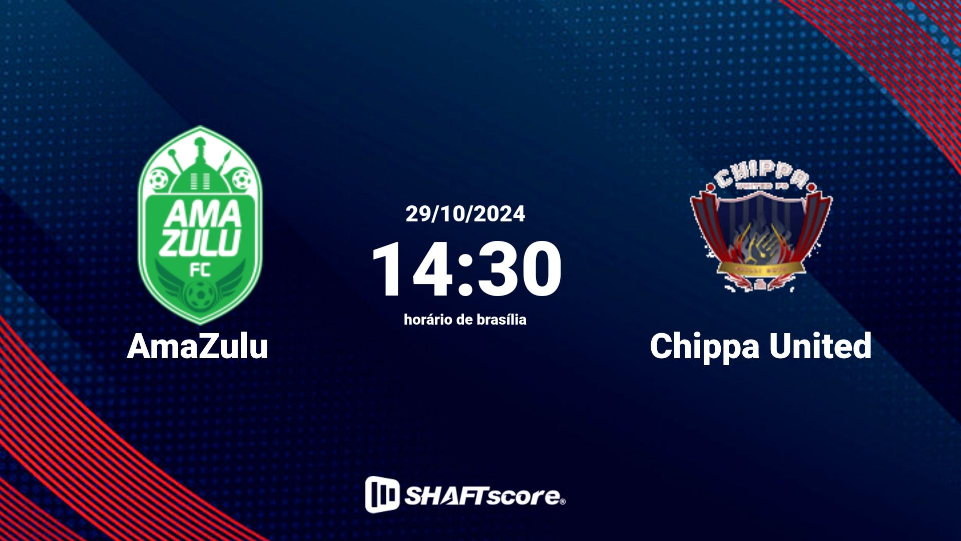 Estatísticas do jogo AmaZulu vs Chippa United 29.10 14:30