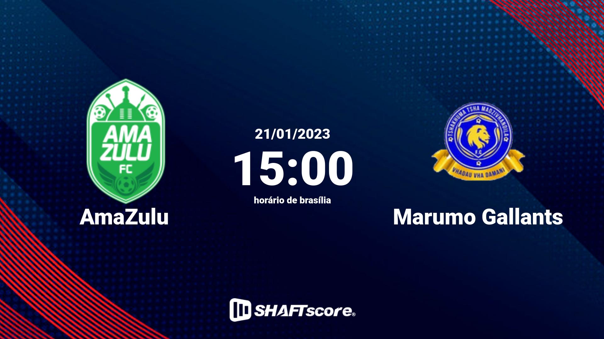 Estatísticas do jogo AmaZulu vs Marumo Gallants 21.01 15:00