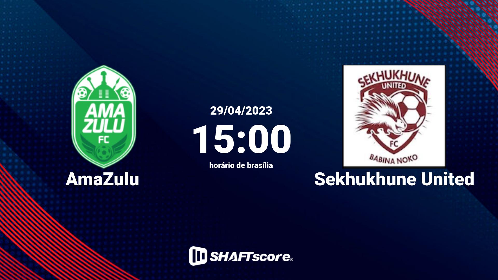 Estatísticas do jogo AmaZulu vs Sekhukhune United 29.04 15:00