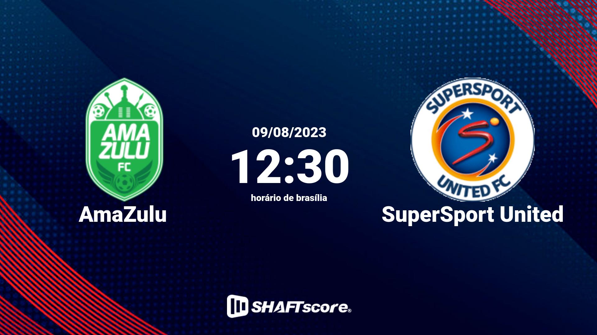 Estatísticas do jogo AmaZulu vs SuperSport United 09.08 12:30