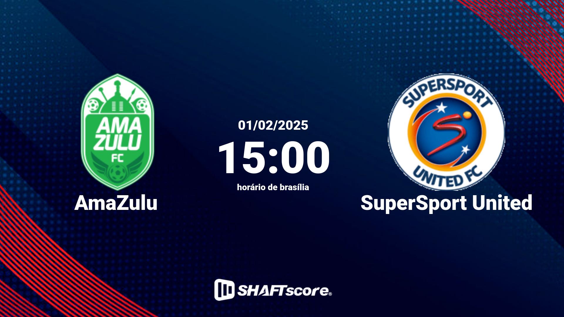 Estatísticas do jogo AmaZulu vs SuperSport United 01.02 15:00