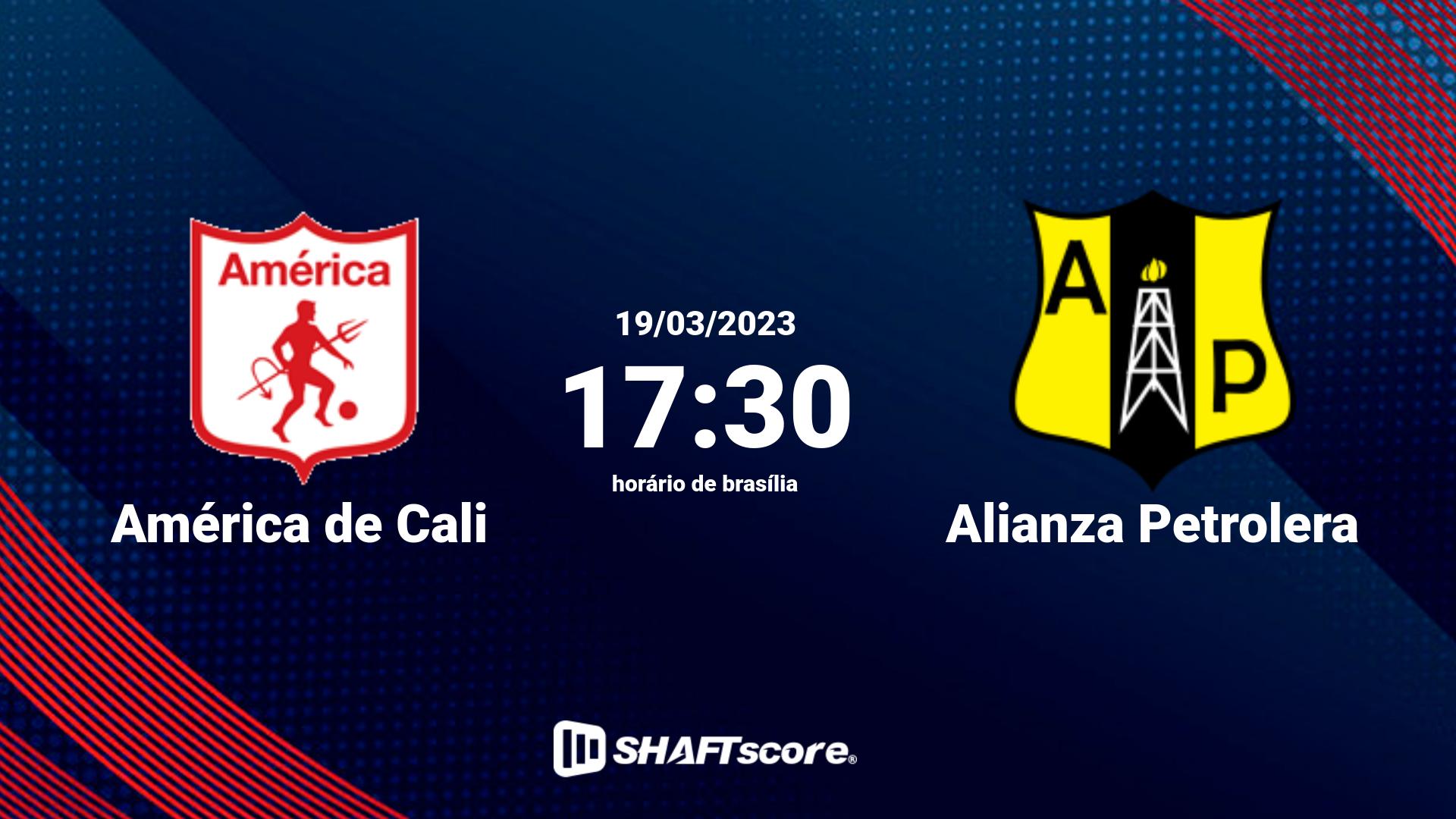 Estatísticas do jogo América de Cali vs Alianza Petrolera 19.03 17:30