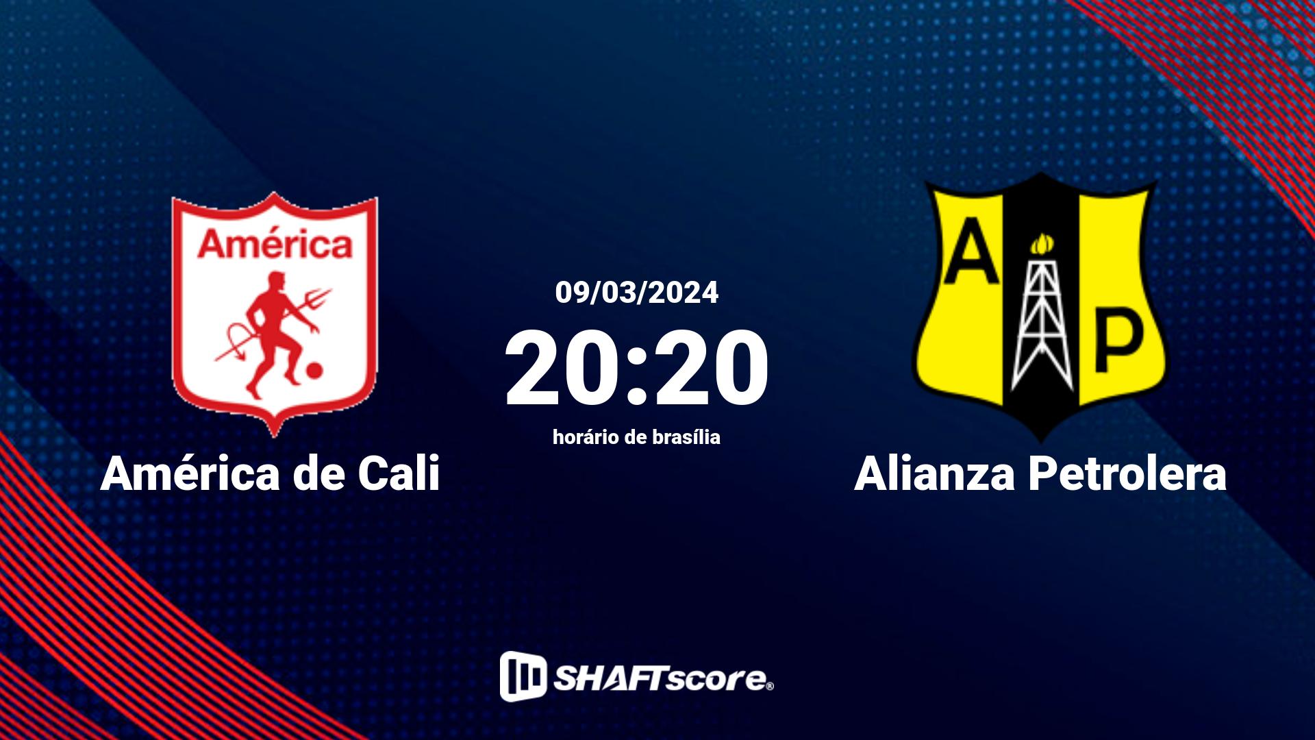 Estatísticas do jogo América de Cali vs Alianza Petrolera 09.03 20:20