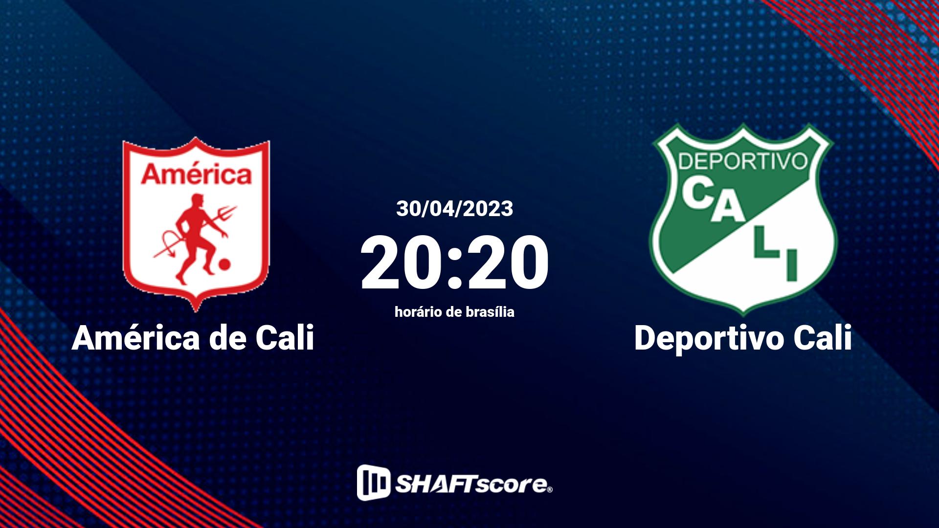 Estatísticas do jogo América de Cali vs Deportivo Cali 30.04 20:20