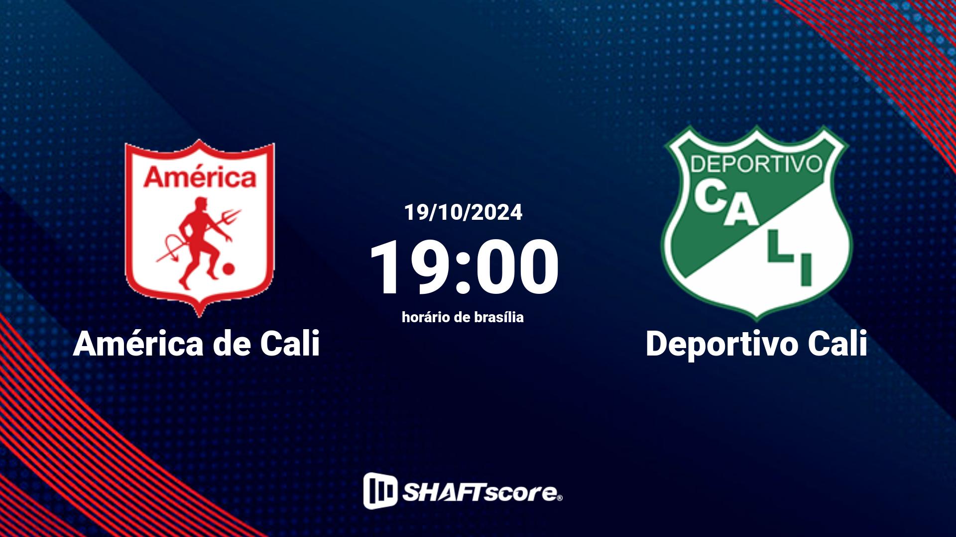 Estatísticas do jogo América de Cali vs Deportivo Cali 19.10 19:00