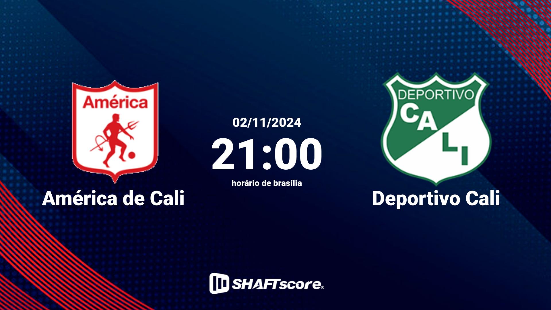 Estatísticas do jogo América de Cali vs Deportivo Cali 02.11 21:00