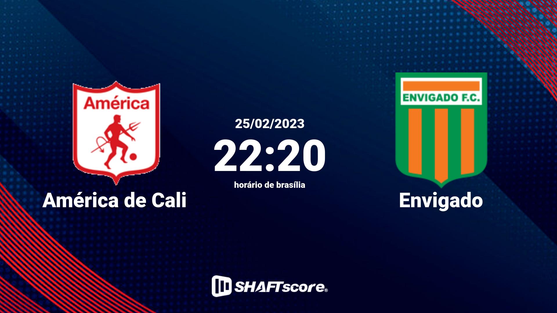 Estatísticas do jogo América de Cali vs Envigado 25.02 22:20