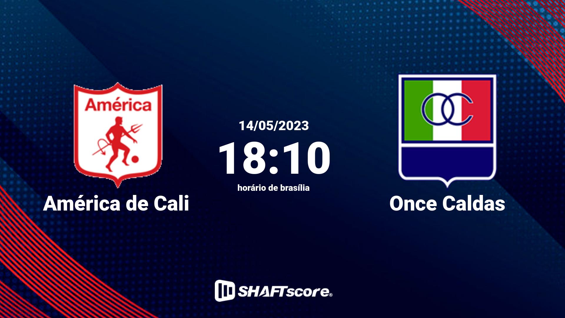 Estatísticas do jogo América de Cali vs Once Caldas 14.05 18:10