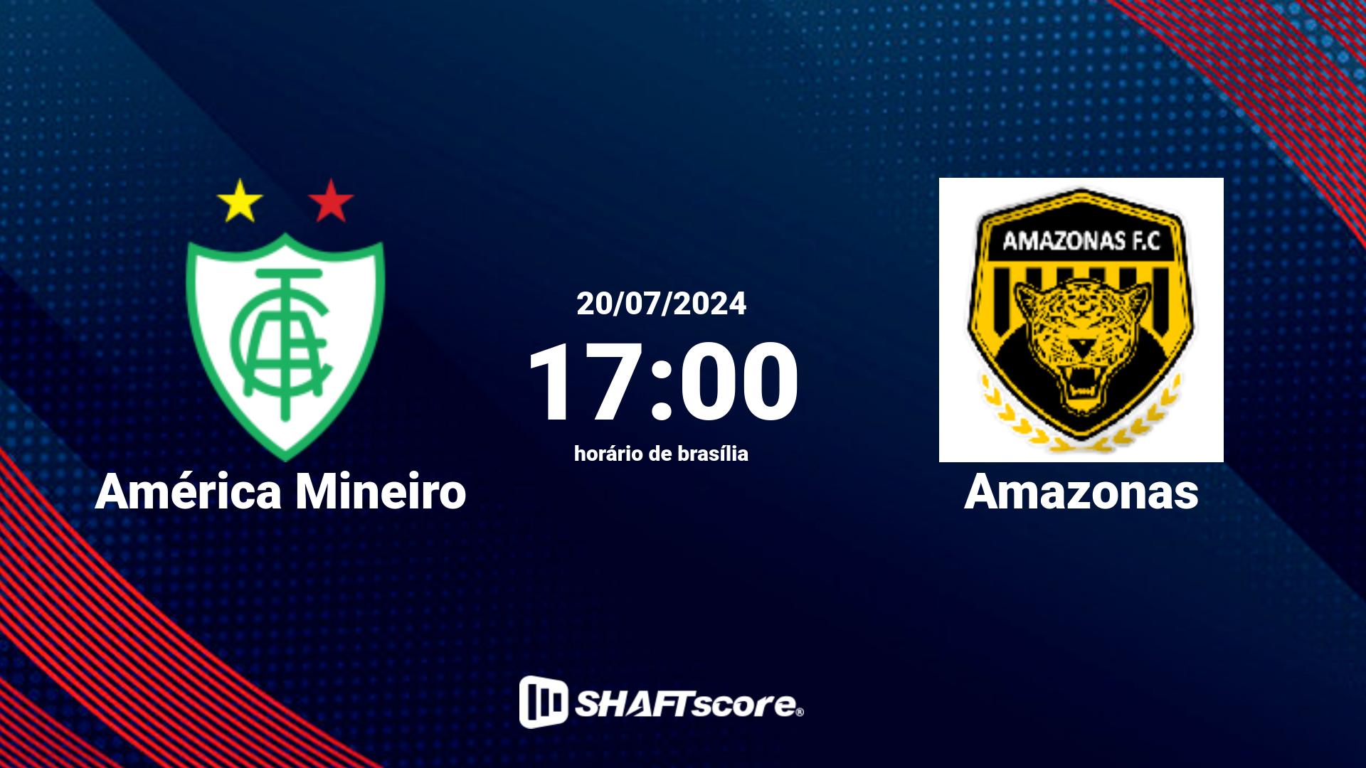 Estatísticas do jogo América Mineiro vs Amazonas 20.07 17:00