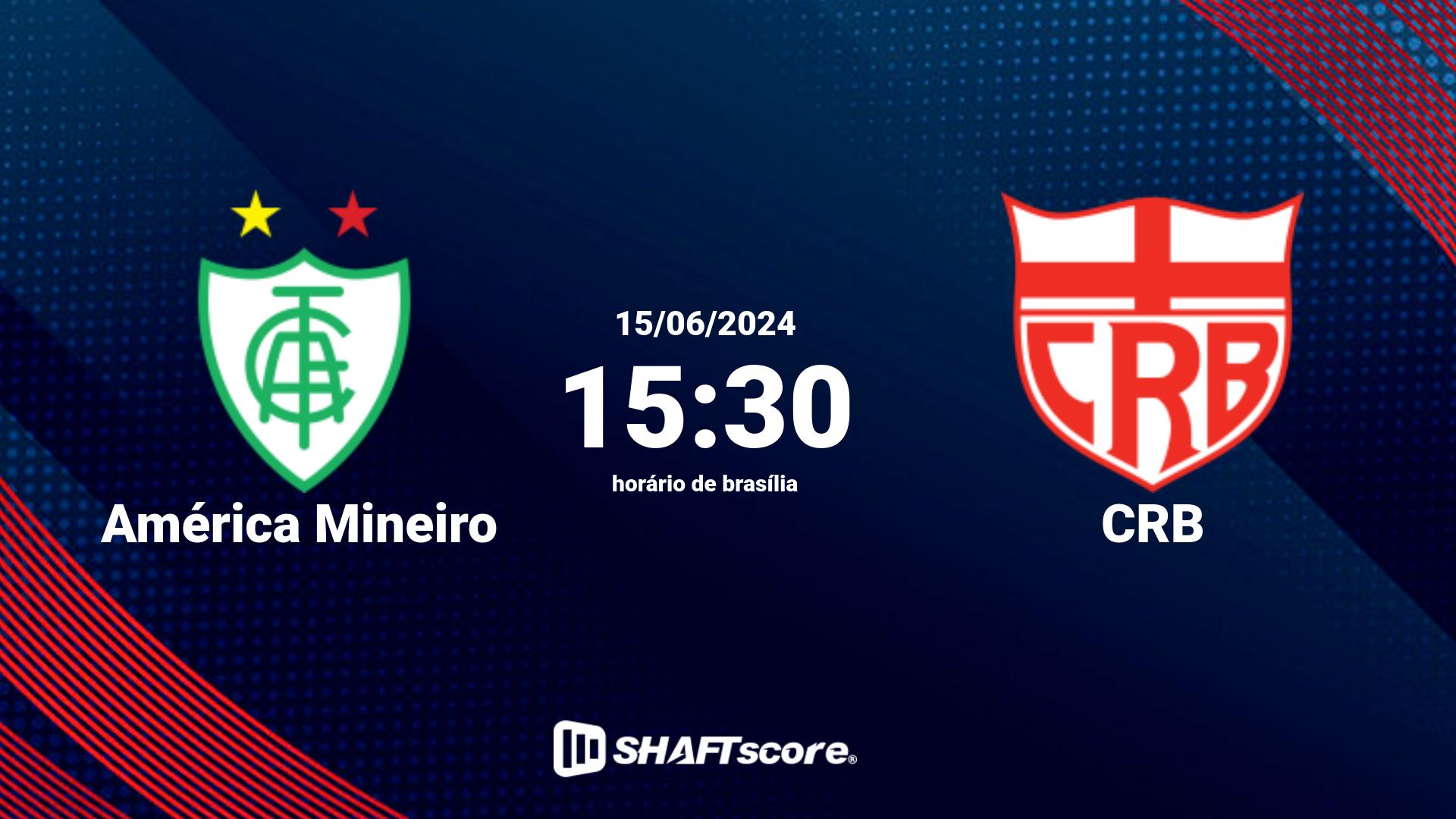 Estatísticas do jogo América Mineiro vs CRB 15.06 15:30