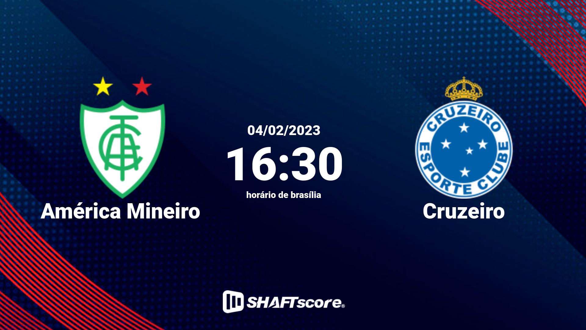 Estatísticas do jogo América Mineiro vs Cruzeiro 04.02 16:30