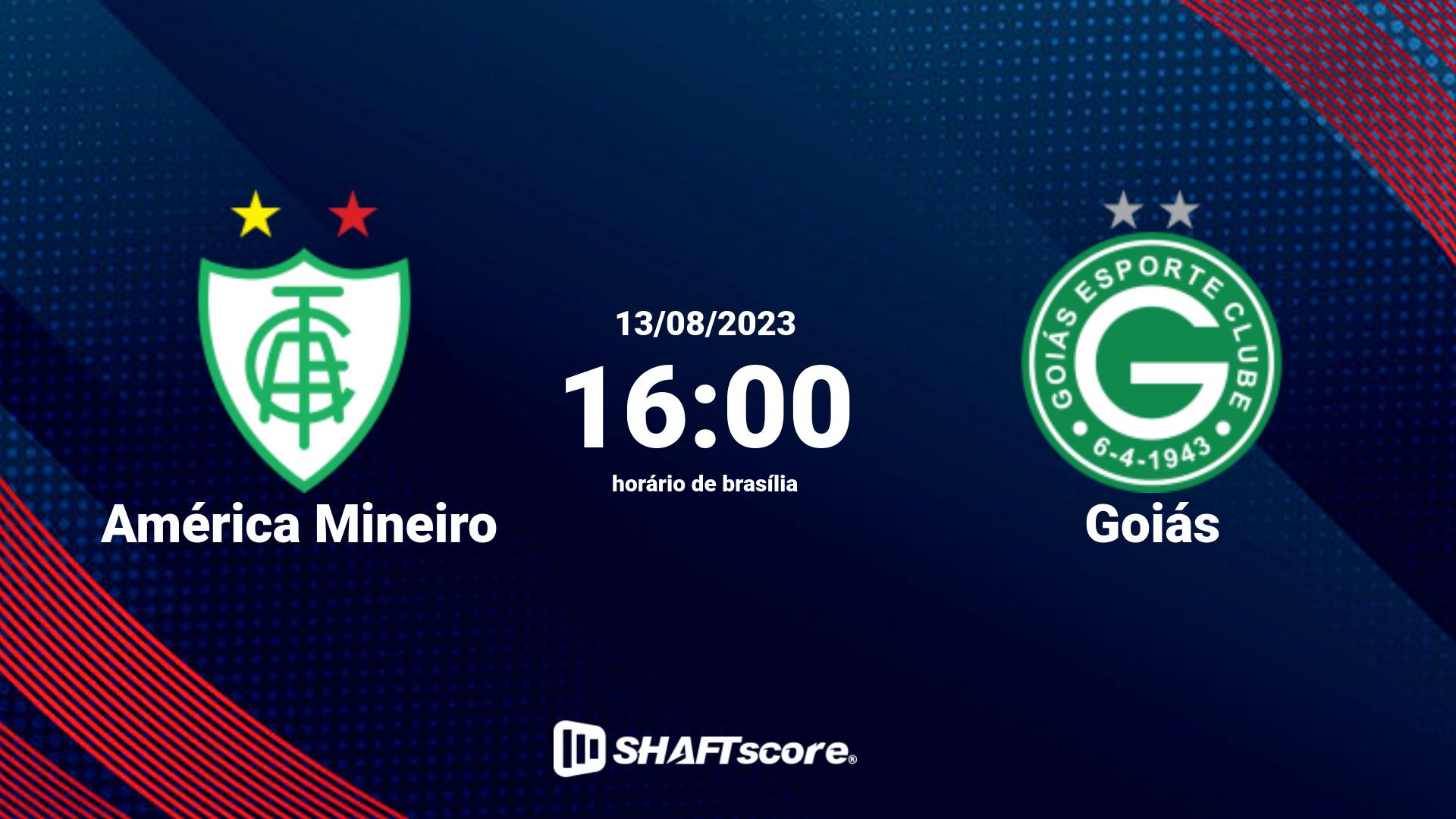 Estatísticas do jogo América Mineiro vs Goiás 13.08 16:00