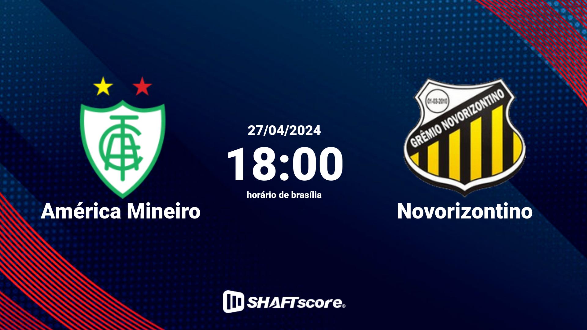 Estatísticas do jogo América Mineiro vs Novorizontino 27.04 18:00