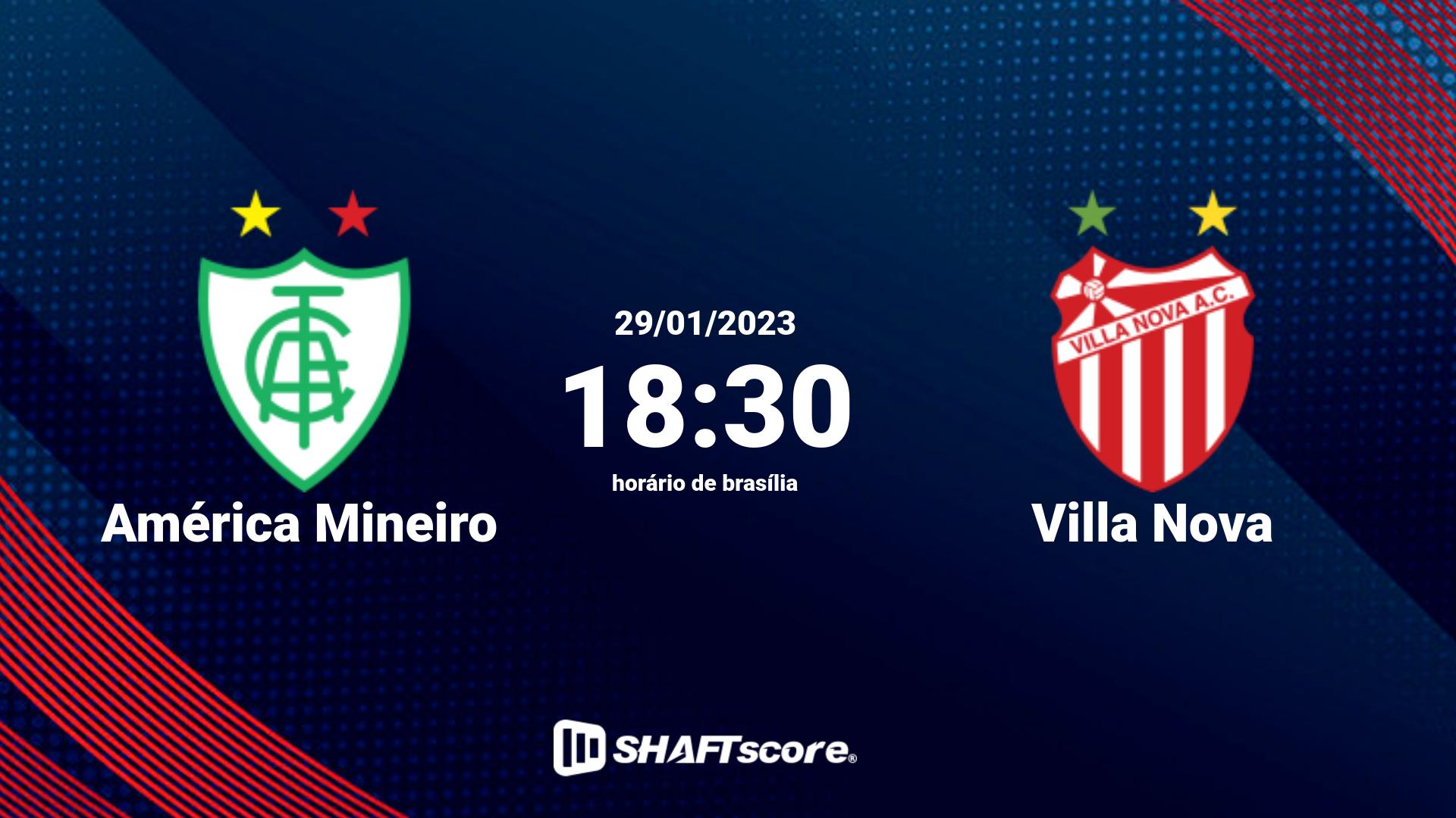 Estatísticas do jogo América Mineiro vs Villa Nova 29.01 18:30