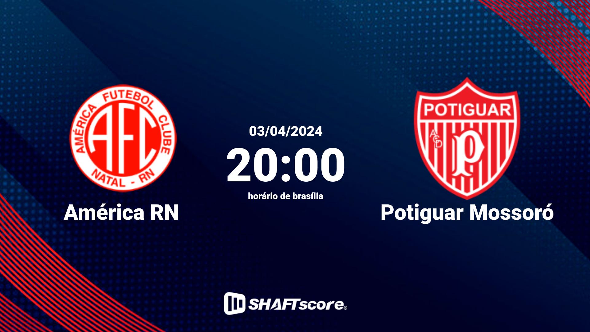 Estatísticas do jogo América RN vs Potiguar Mossoró 03.04 20:00