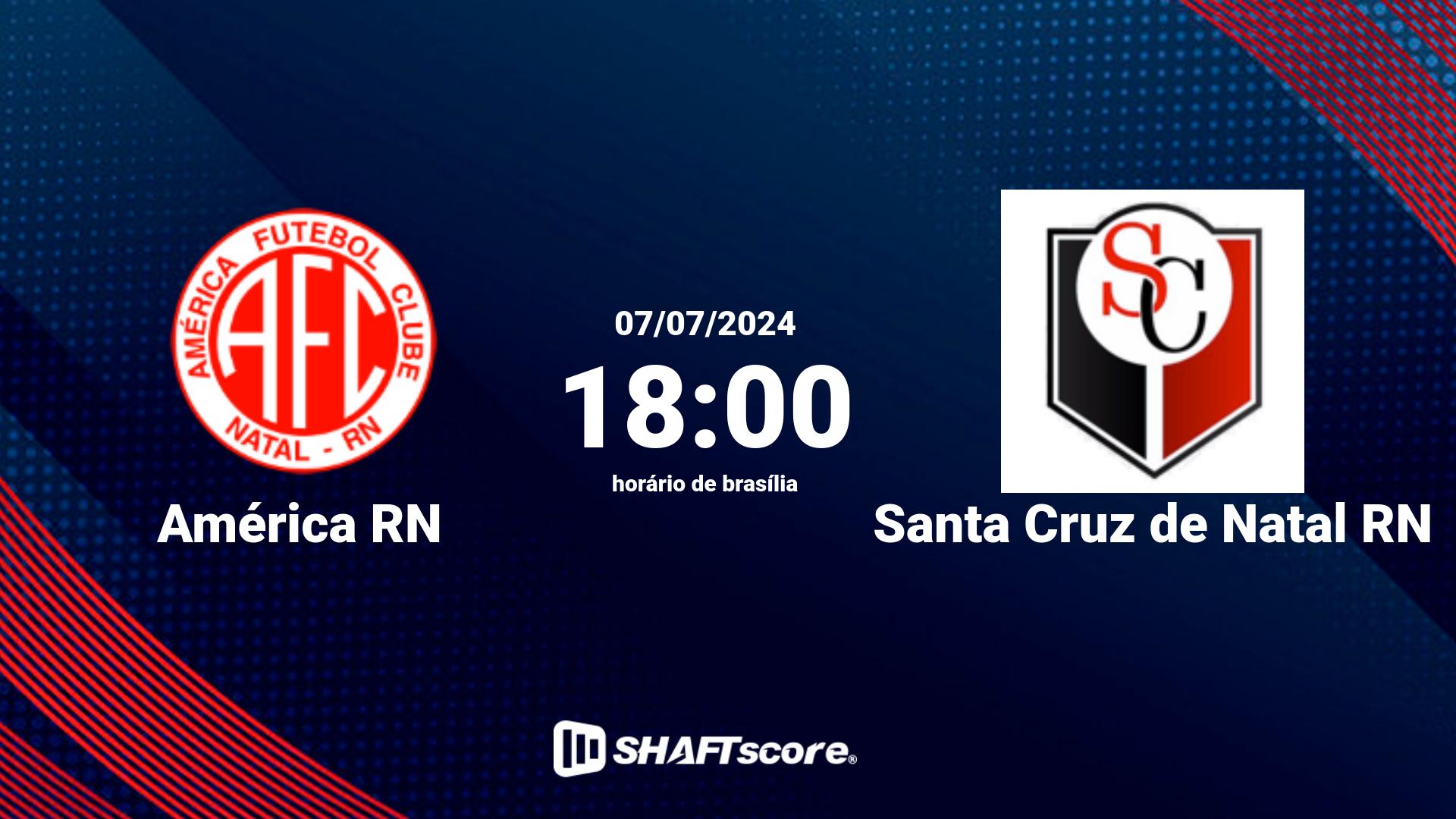 Estatísticas do jogo América RN vs Santa Cruz de Natal RN 07.07 18:00