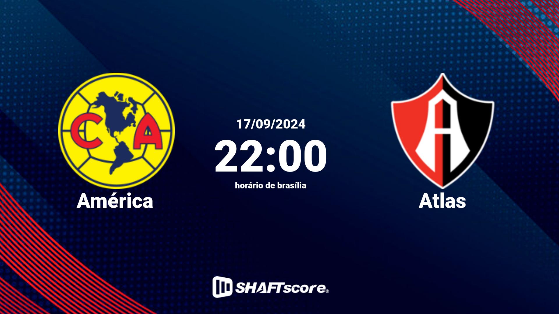 Estatísticas do jogo América vs Atlas 17.09 22:00