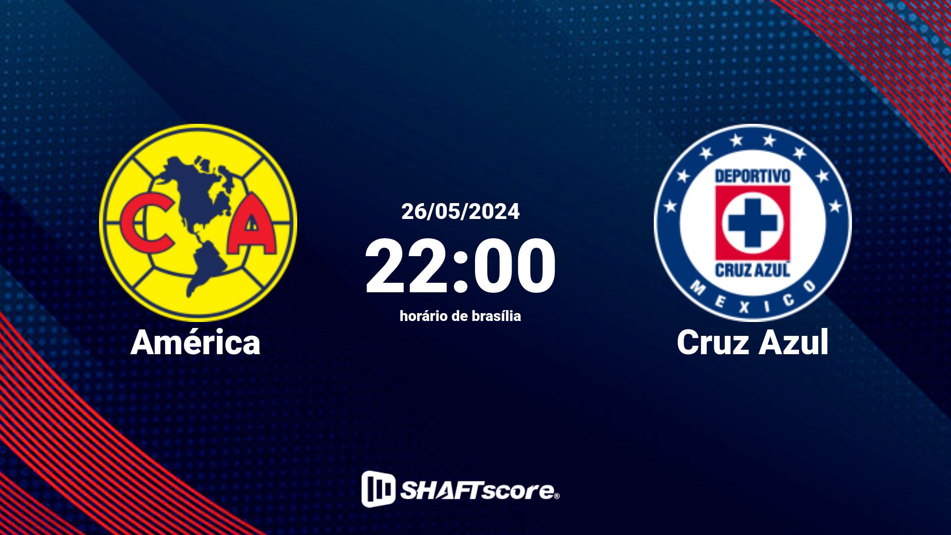 Estatísticas do jogo América vs Cruz Azul 26.05 22:00