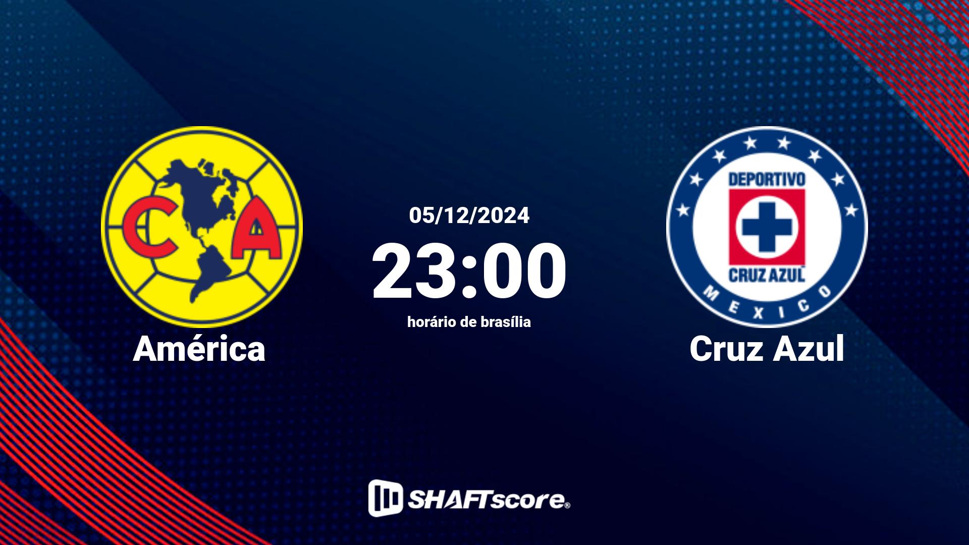 Estatísticas do jogo América vs Cruz Azul 05.12 23:00