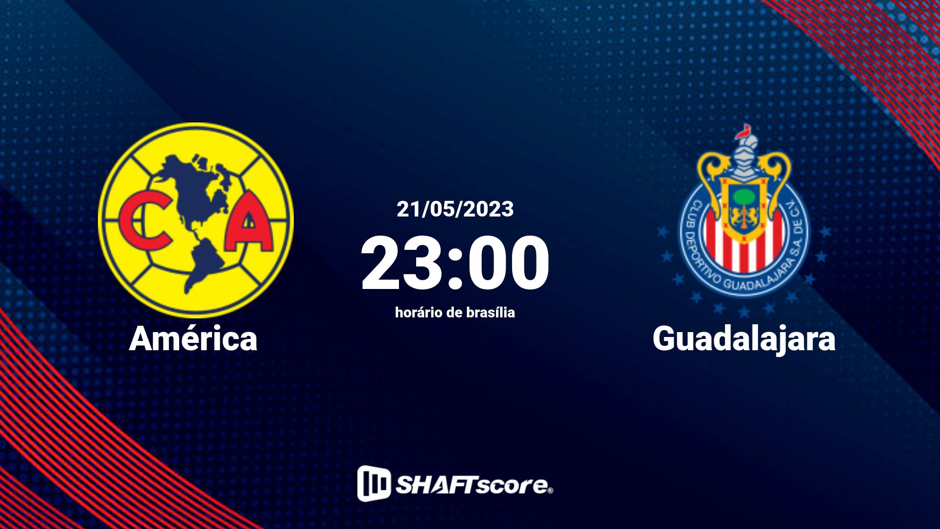 Estatísticas do jogo América vs Guadalajara 21.05 23:00