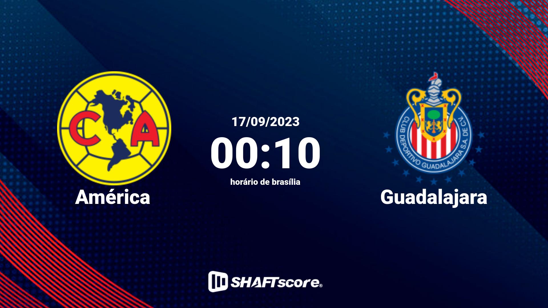 Estatísticas do jogo América vs Guadalajara 17.09 00:10