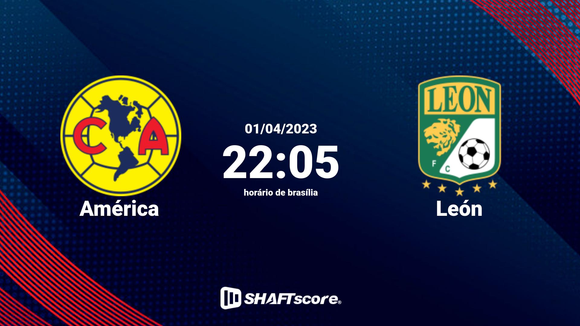 Estatísticas do jogo América vs León 01.04 22:05