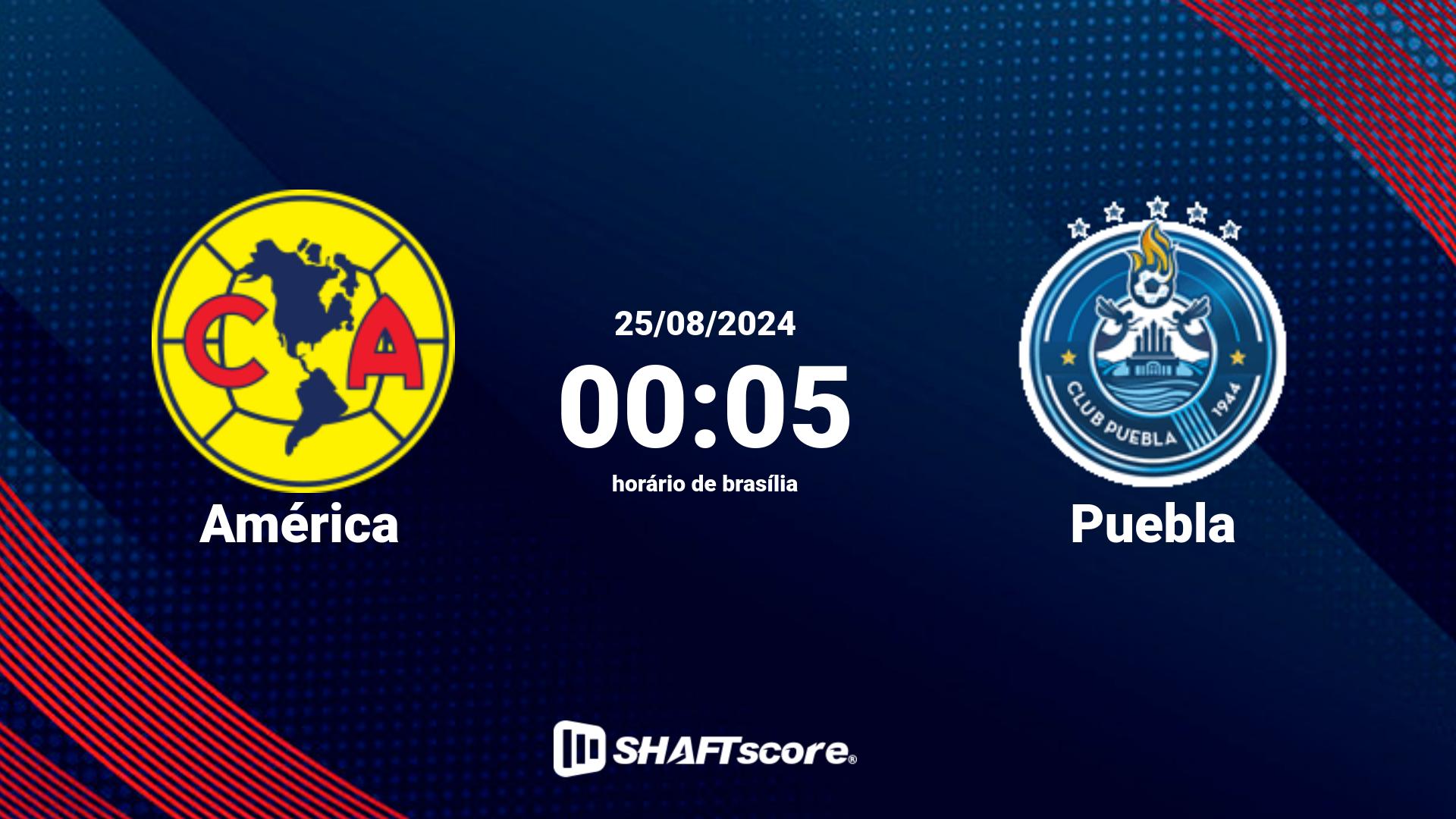 Estatísticas do jogo América vs Puebla 25.08 00:05