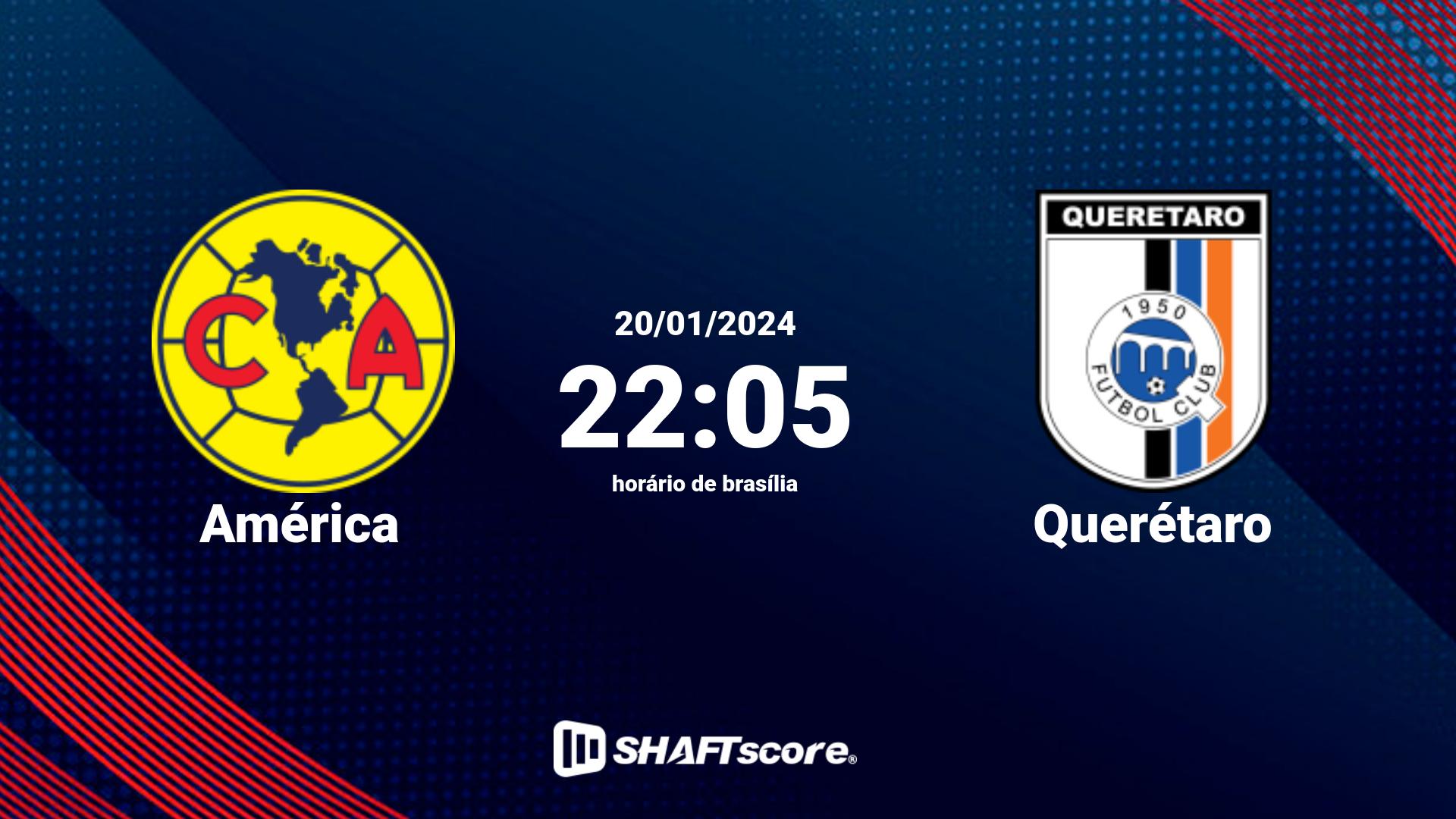 Estatísticas do jogo América vs Querétaro 20.01 22:05