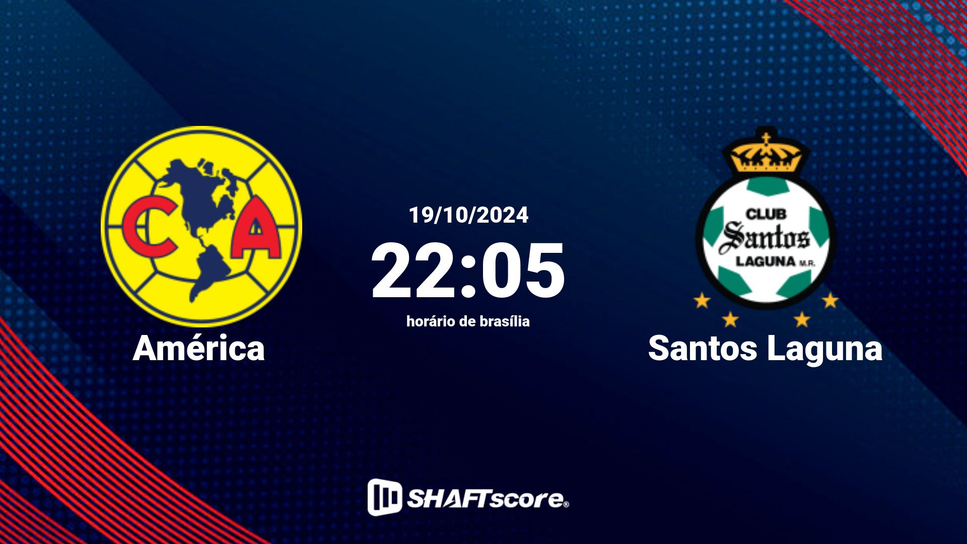 Estatísticas do jogo América vs Santos Laguna 19.10 22:05