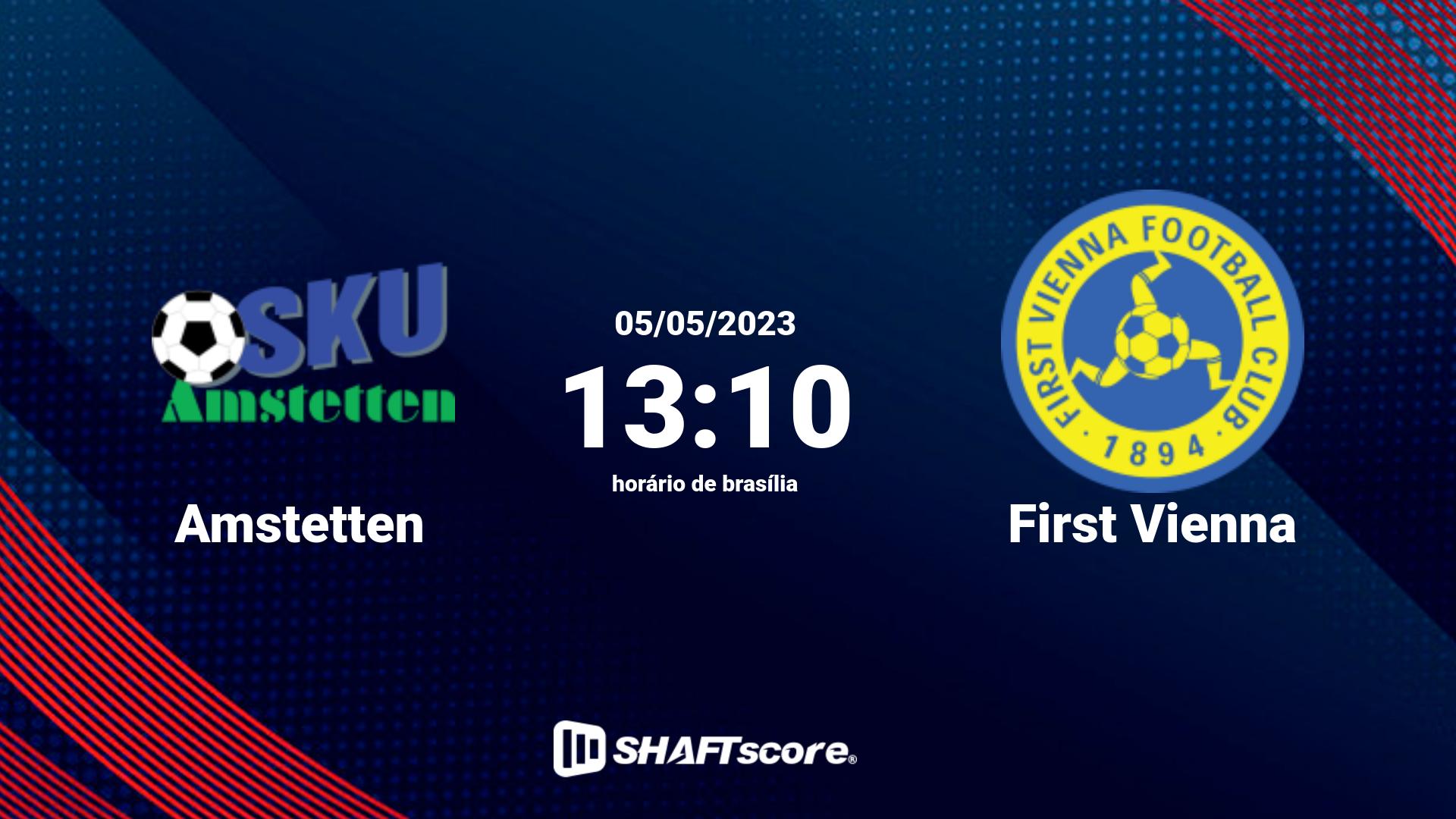 Estatísticas do jogo Amstetten vs First Vienna 05.05 13:10