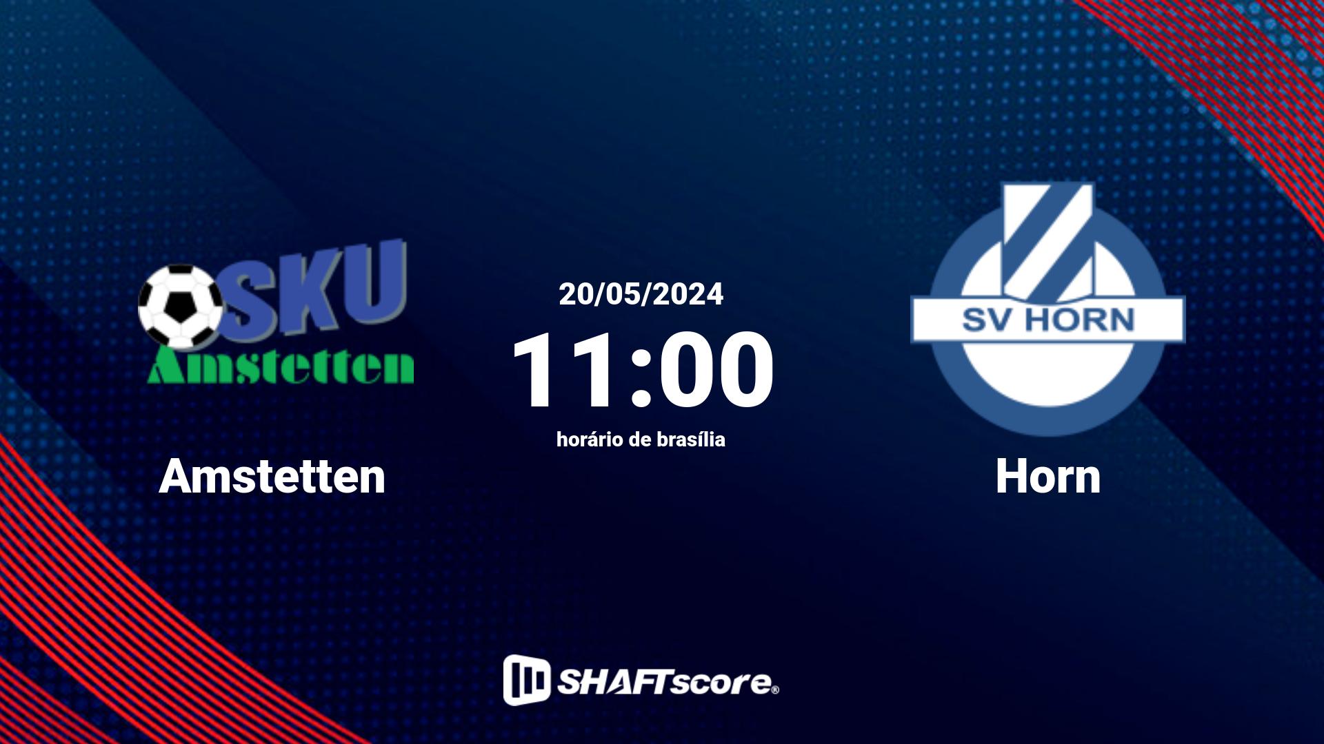 Estatísticas do jogo Amstetten vs Horn 20.05 11:00