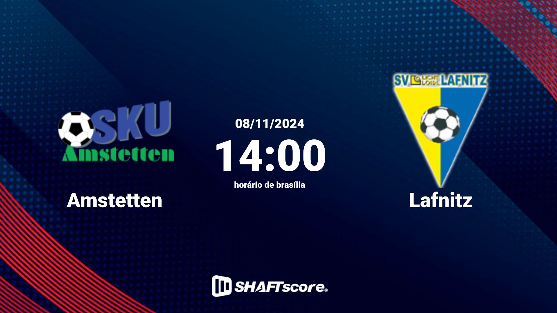 Estatísticas do jogo Amstetten vs Lafnitz 08.11 14:00