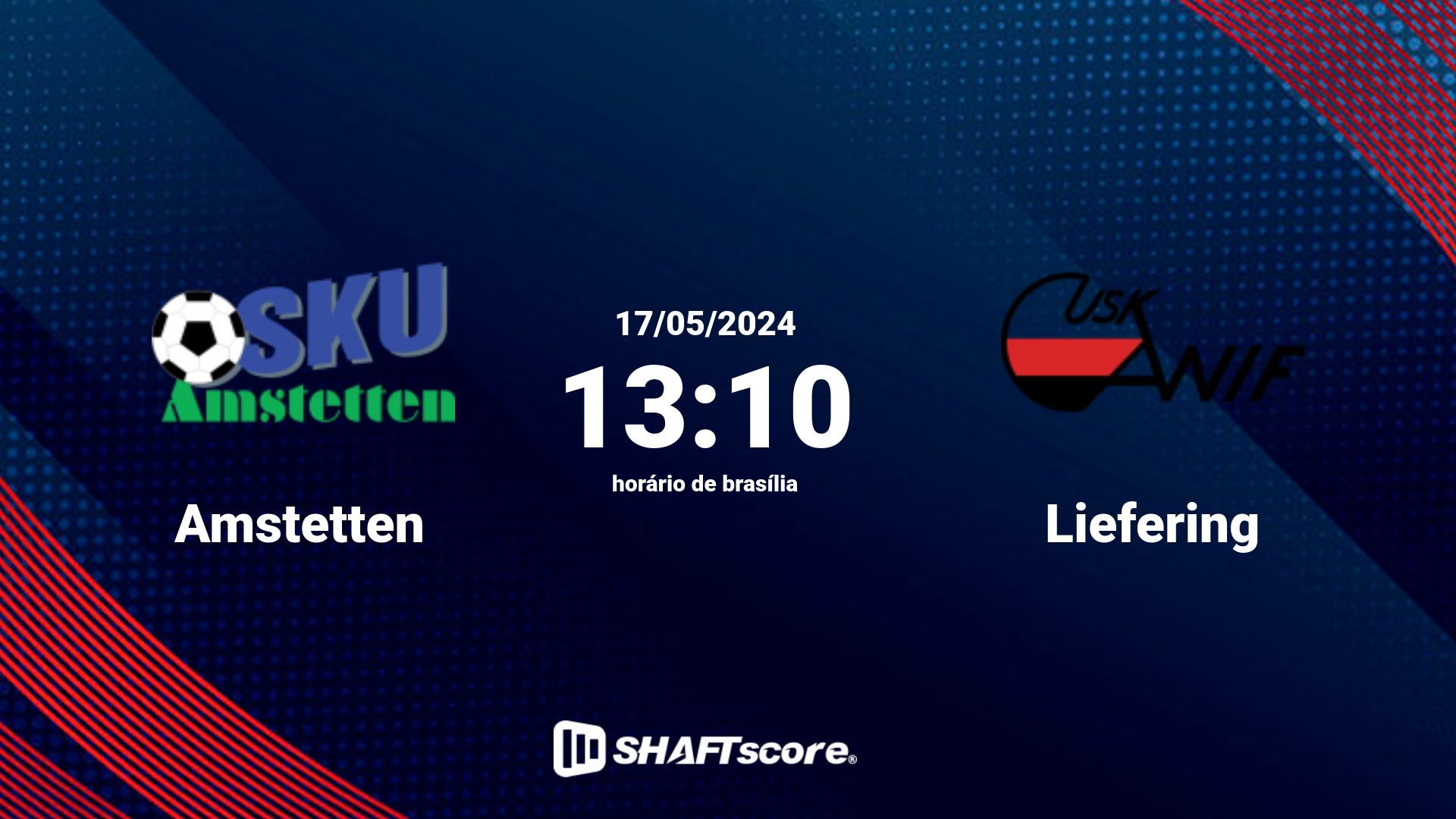 Estatísticas do jogo Amstetten vs Liefering 17.05 13:10