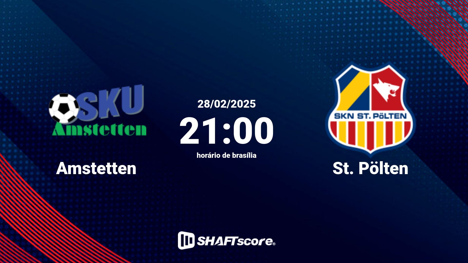 Estatísticas do jogo Amstetten vs St. Pölten 28.02 21:00