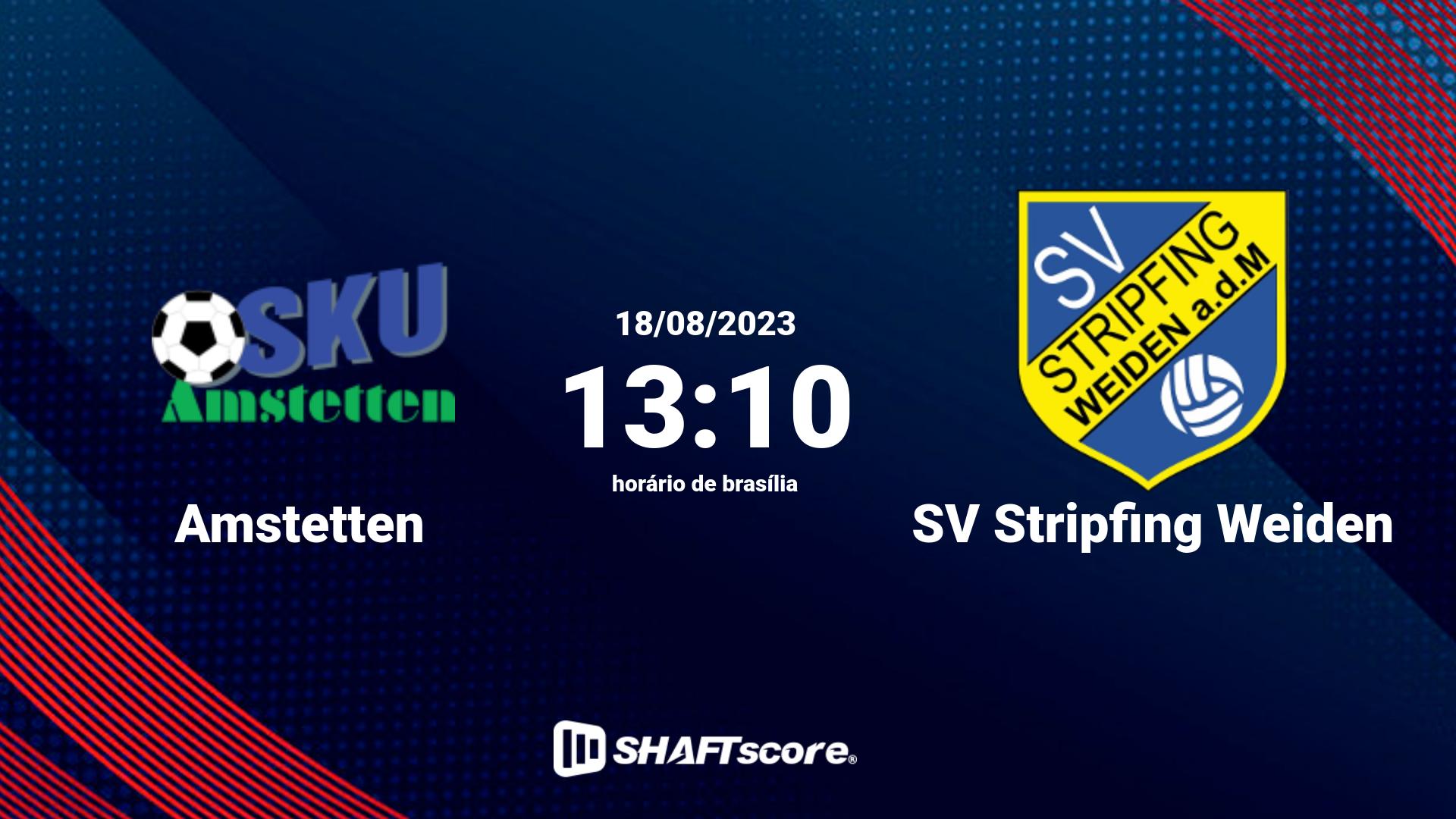 Estatísticas do jogo Amstetten vs SV Stripfing Weiden 18.08 13:10