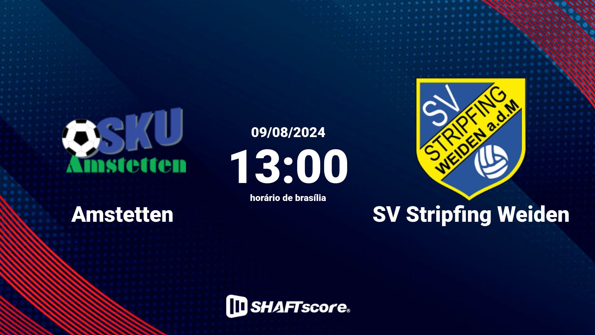 Estatísticas do jogo Amstetten vs SV Stripfing Weiden 09.08 13:00