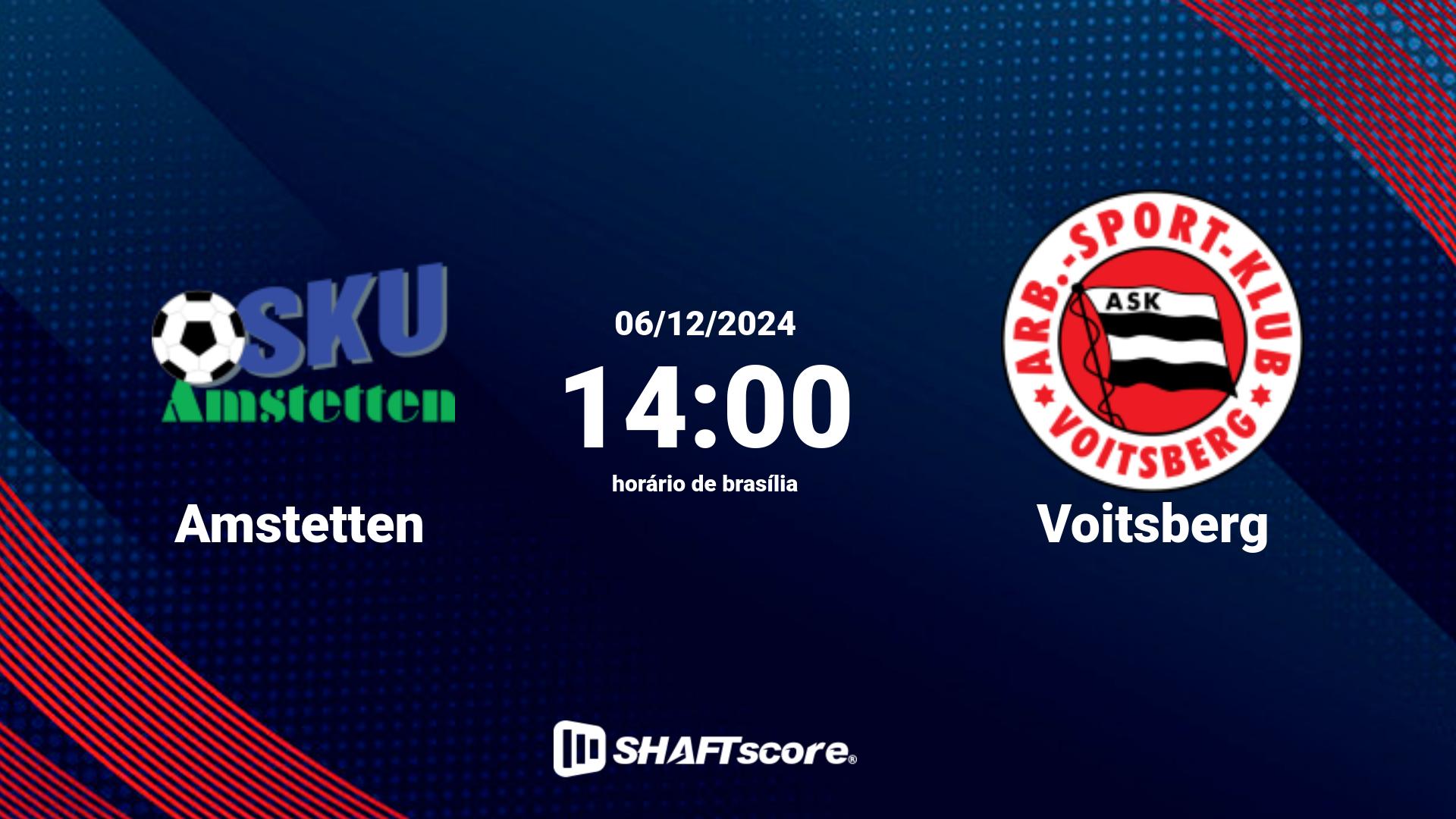 Estatísticas do jogo Amstetten vs Voitsberg 06.12 14:00